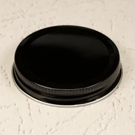 58-400 Black Metal Cap with Plastisol Liner