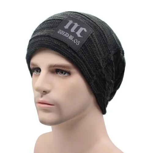 AETRUE Winter Knitted Hat Beanies Men Women Scarf Caps