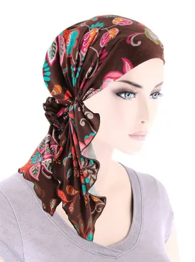 Bella Scarf Brown Garden Floral