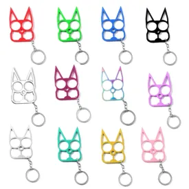 Cat Ears Self Defense Knuckles Keychain