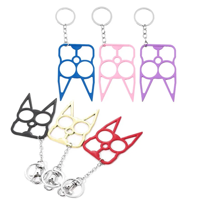 Cat Ears Self Defense Knuckles Keychain