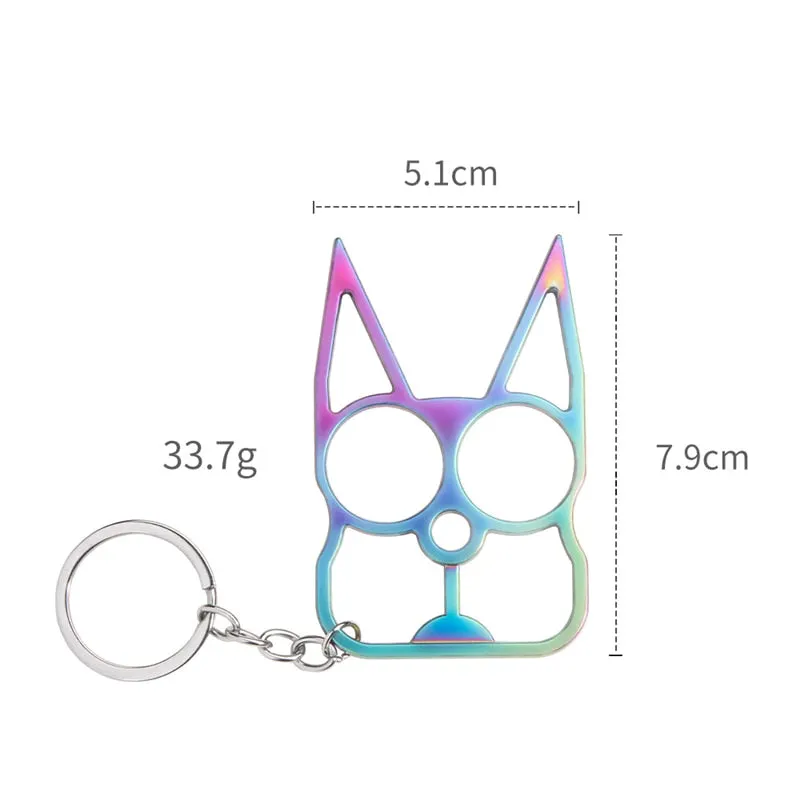 Cat Ears Self Defense Knuckles Keychain