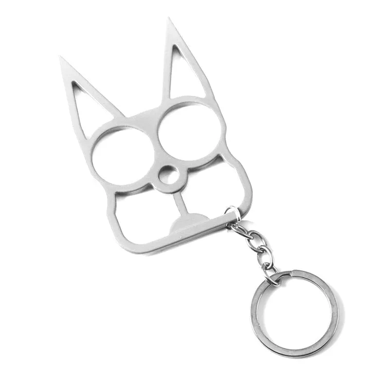 Cat Ears Self Defense Knuckles Keychain