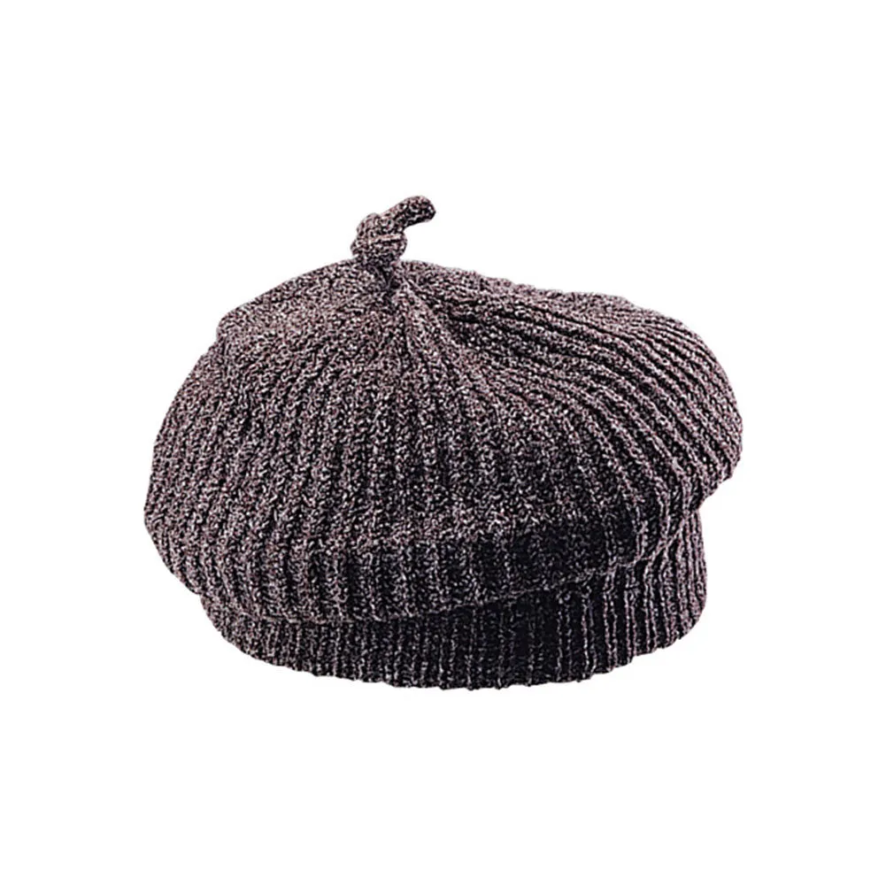 Chenille Knitting Beret Cap