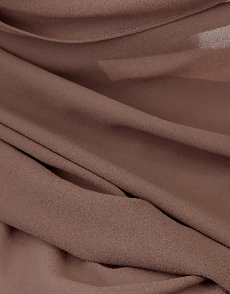 Chiffon Shawl - Shades of Dark Brown