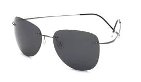 Classy Men Black Lightweight Aviator Sunglasses