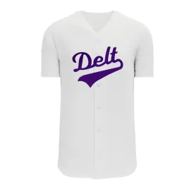 Delt White Mesh Baseball Jersey