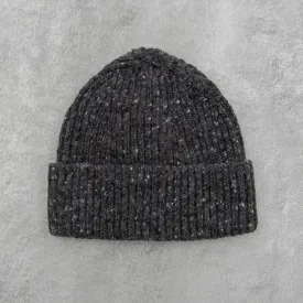 Donegal Wool Beanie - Charcoal