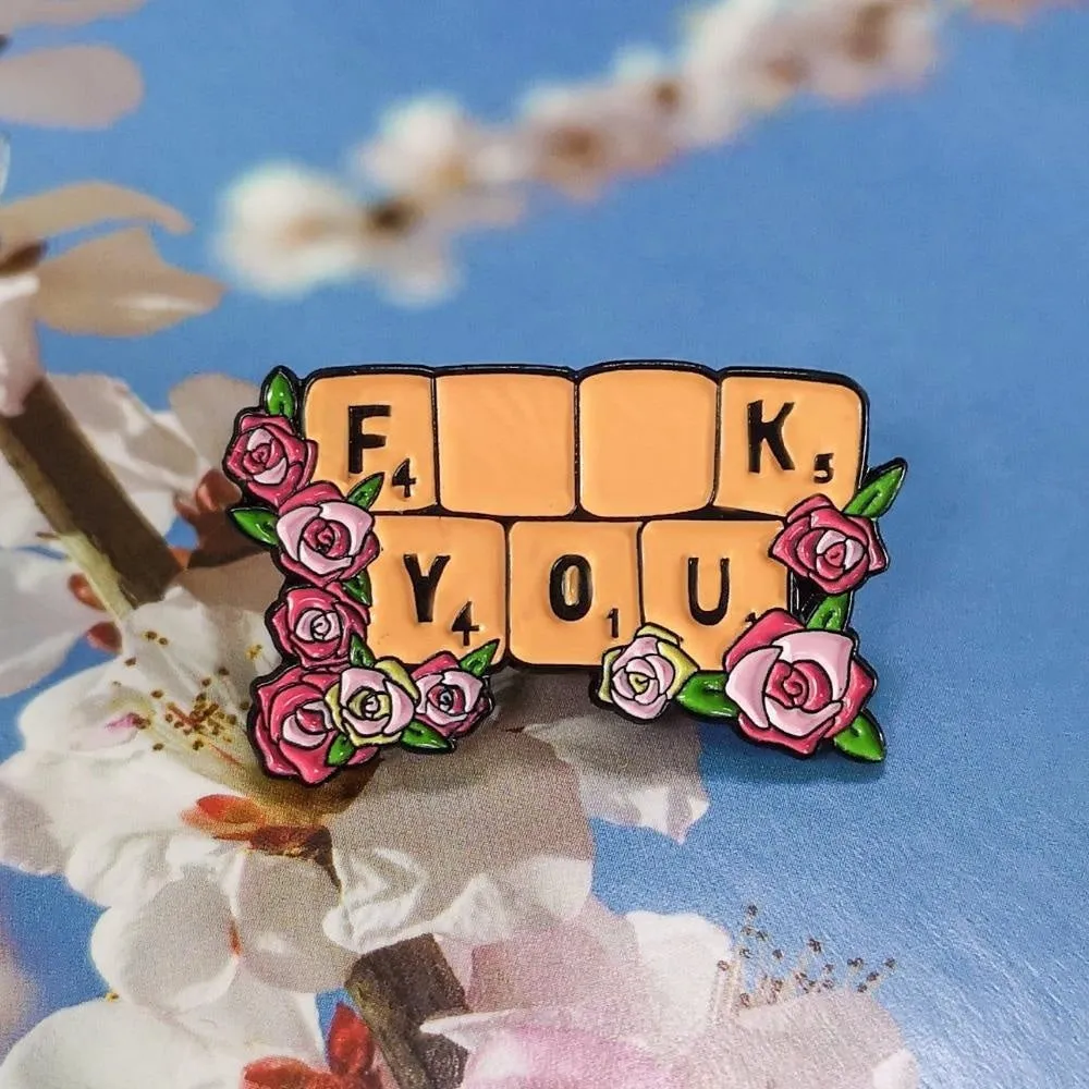 F**k You Scrabble Enamel Pin