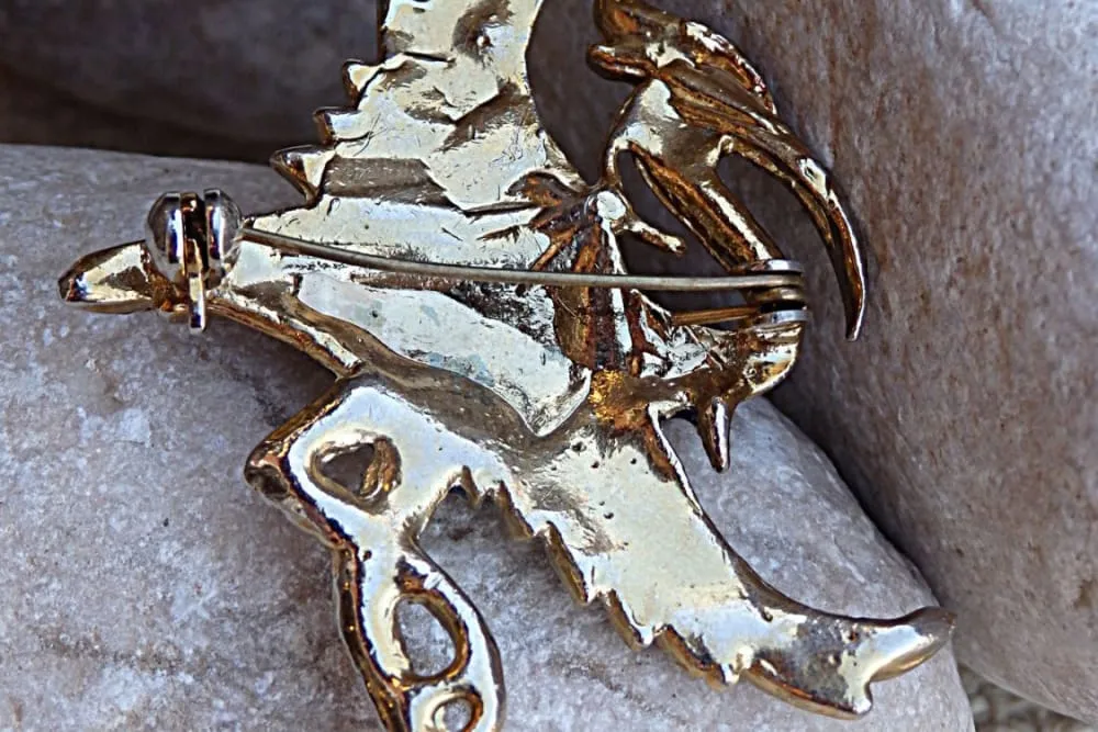 Gold Chicken Brooch