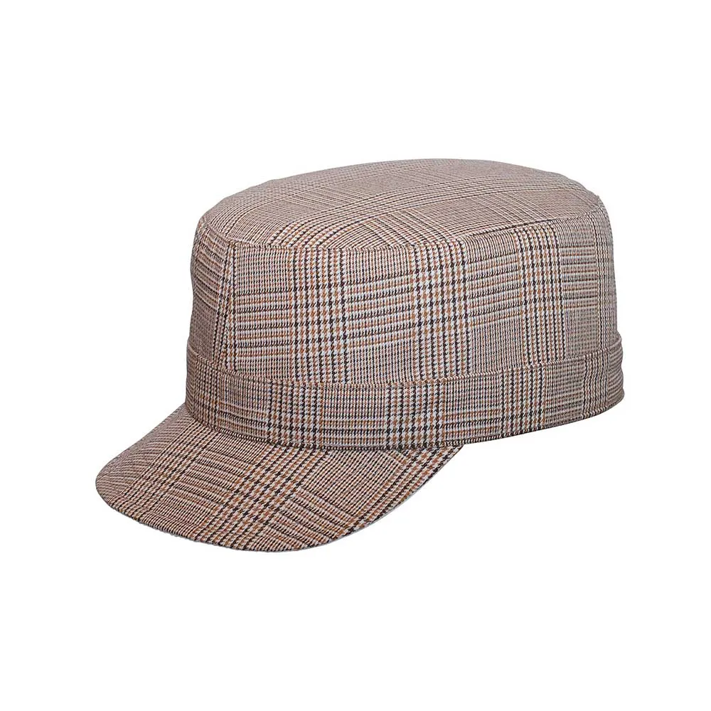 Ladies' Fashion Plaid Military Cap