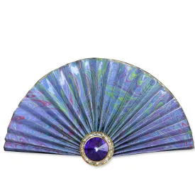 Lavender/Green Fan Brooch