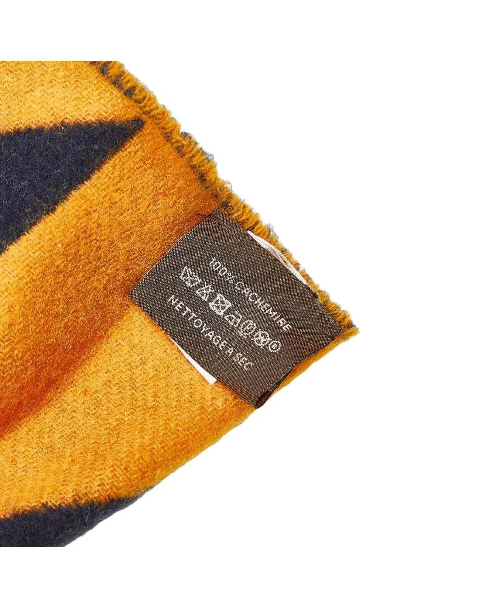 Luxury Hermes Cashmere Scarf in Yellow with Natural Material