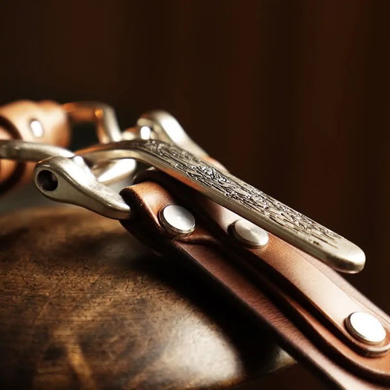 Men's Adventure Western Cavalry Leather Belt