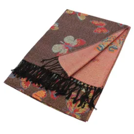 Metallic Butterfly Pashmina Shawls 084