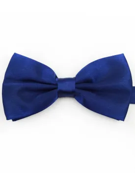 Navy Blue Satin Pre-tied Bowtie