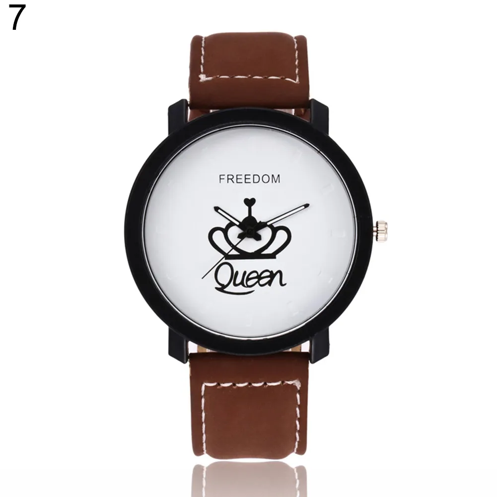 New Couples Watch | King & Queen Leather Quartz Watch