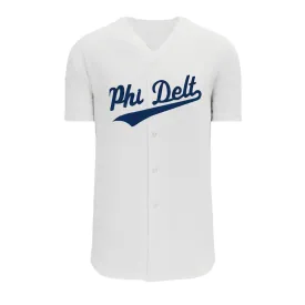 Phi Delt White Mesh Baseball Jersey