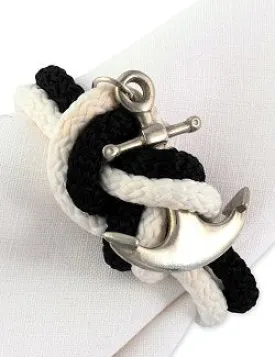 Rope Twist Anchor Napkin Ring Set