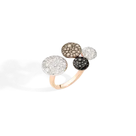 Sabbia ring in rose gold and diamonds