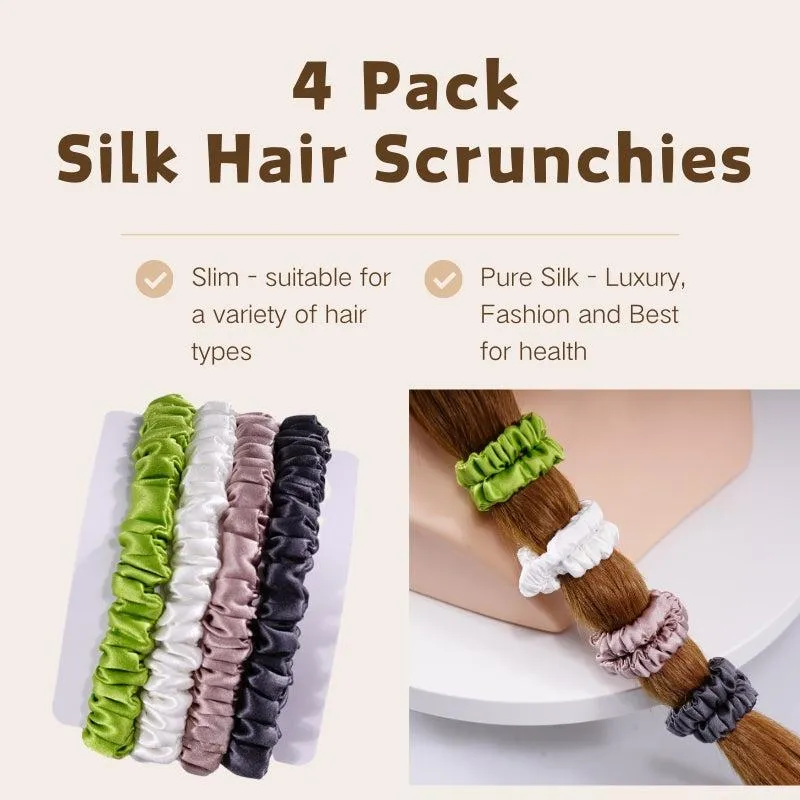 Silk skinny scrunchies - 4 Pack - Revived - dropshipping