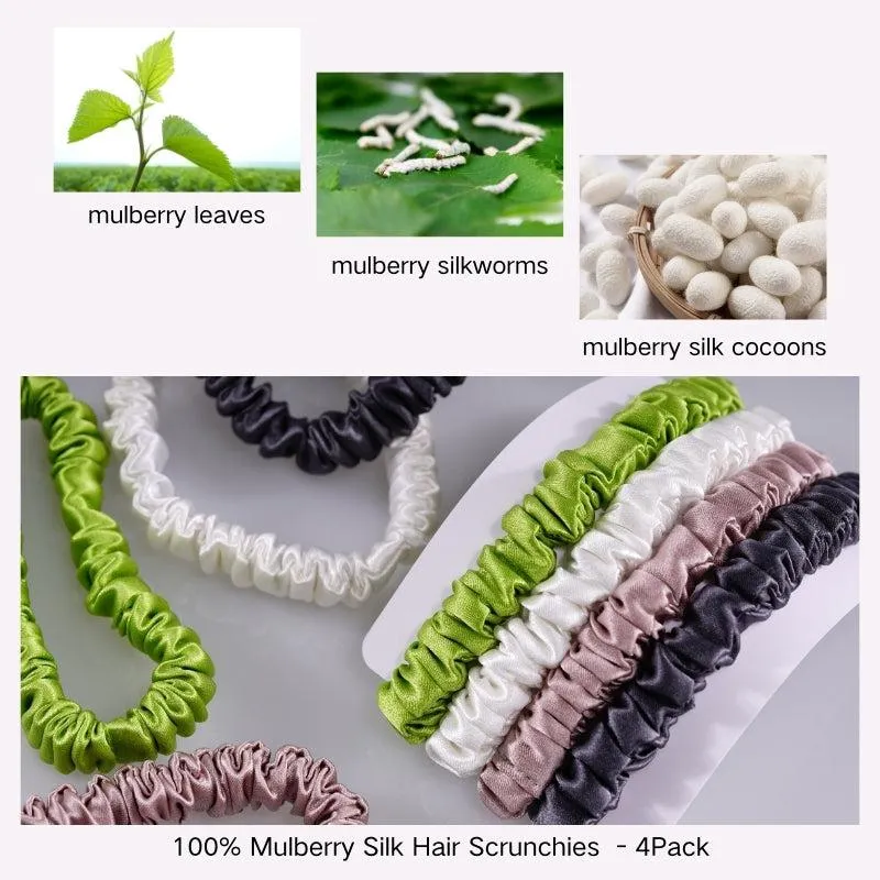 Silk skinny scrunchies - 4 Pack - Revived - dropshipping