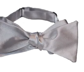 Solid Self-Tie White Bow Tie