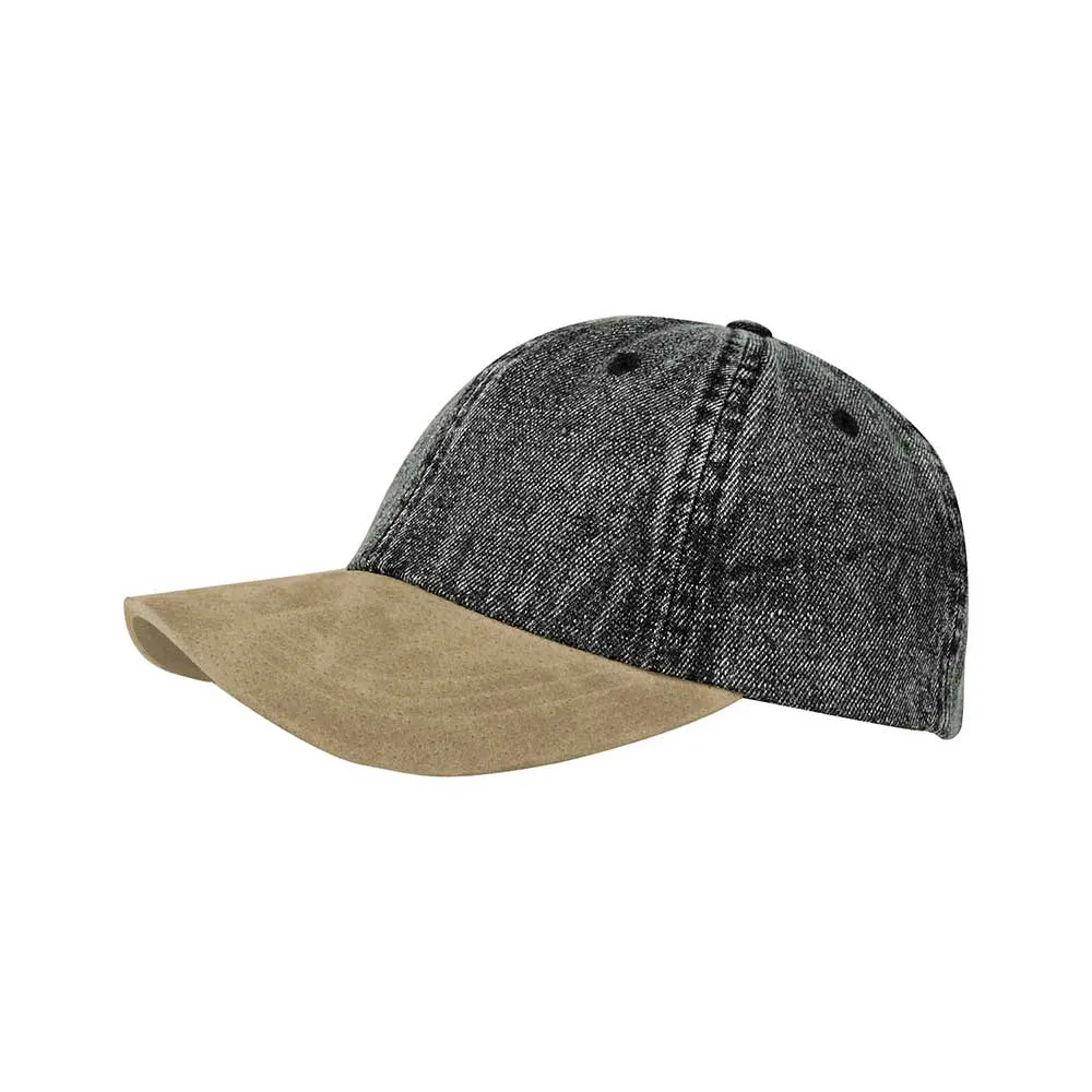 Suede Bill Denim Cap