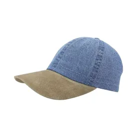 Suede Bill Denim Cap