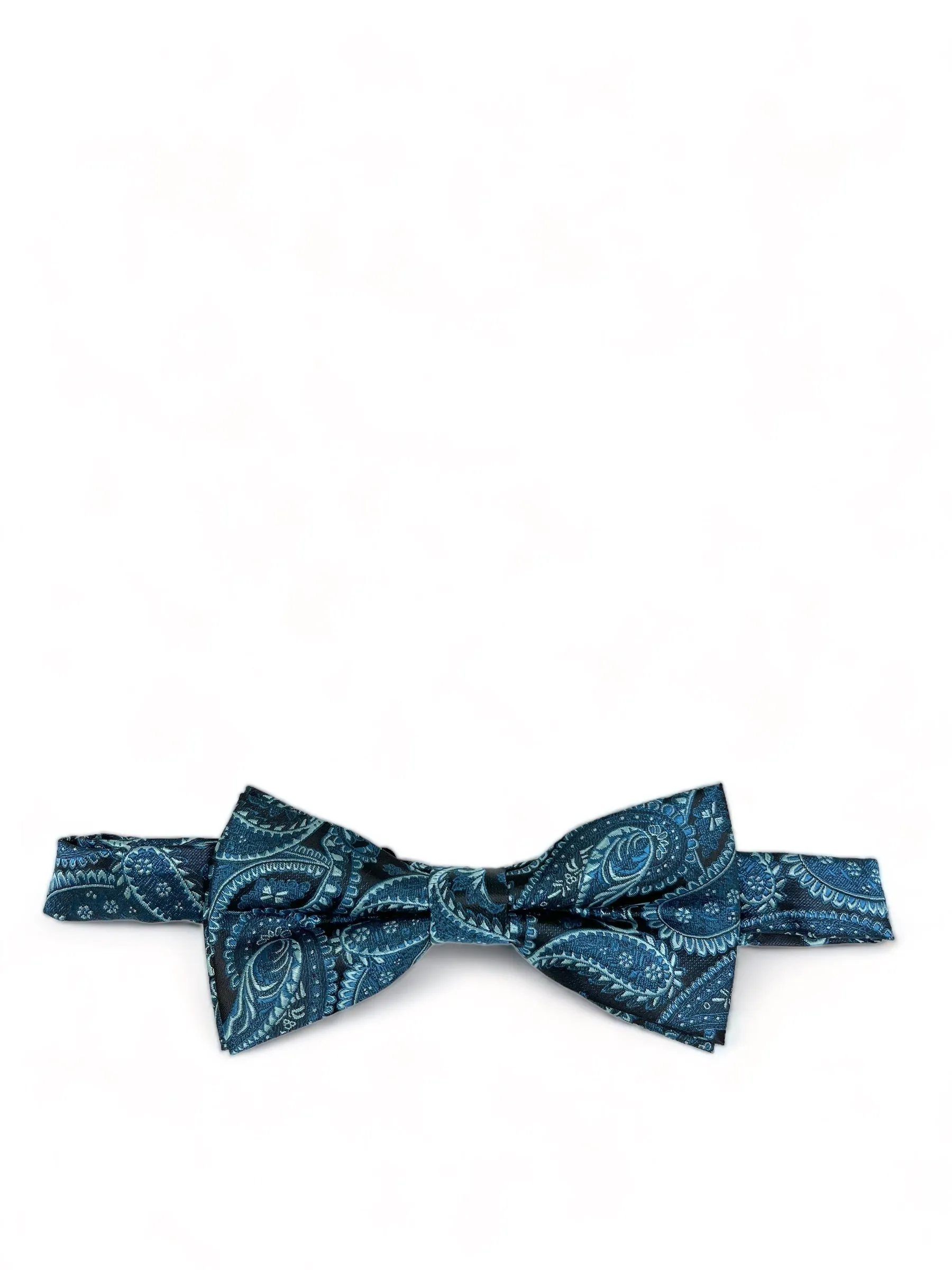 Turquoise Fashionable Paisley Bow Tie