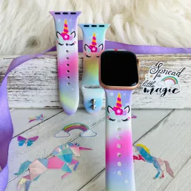 Unicorn Print Silicone Band For Apple Watch