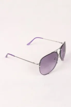 Wire Frame Gradient Aviator Sunglasses