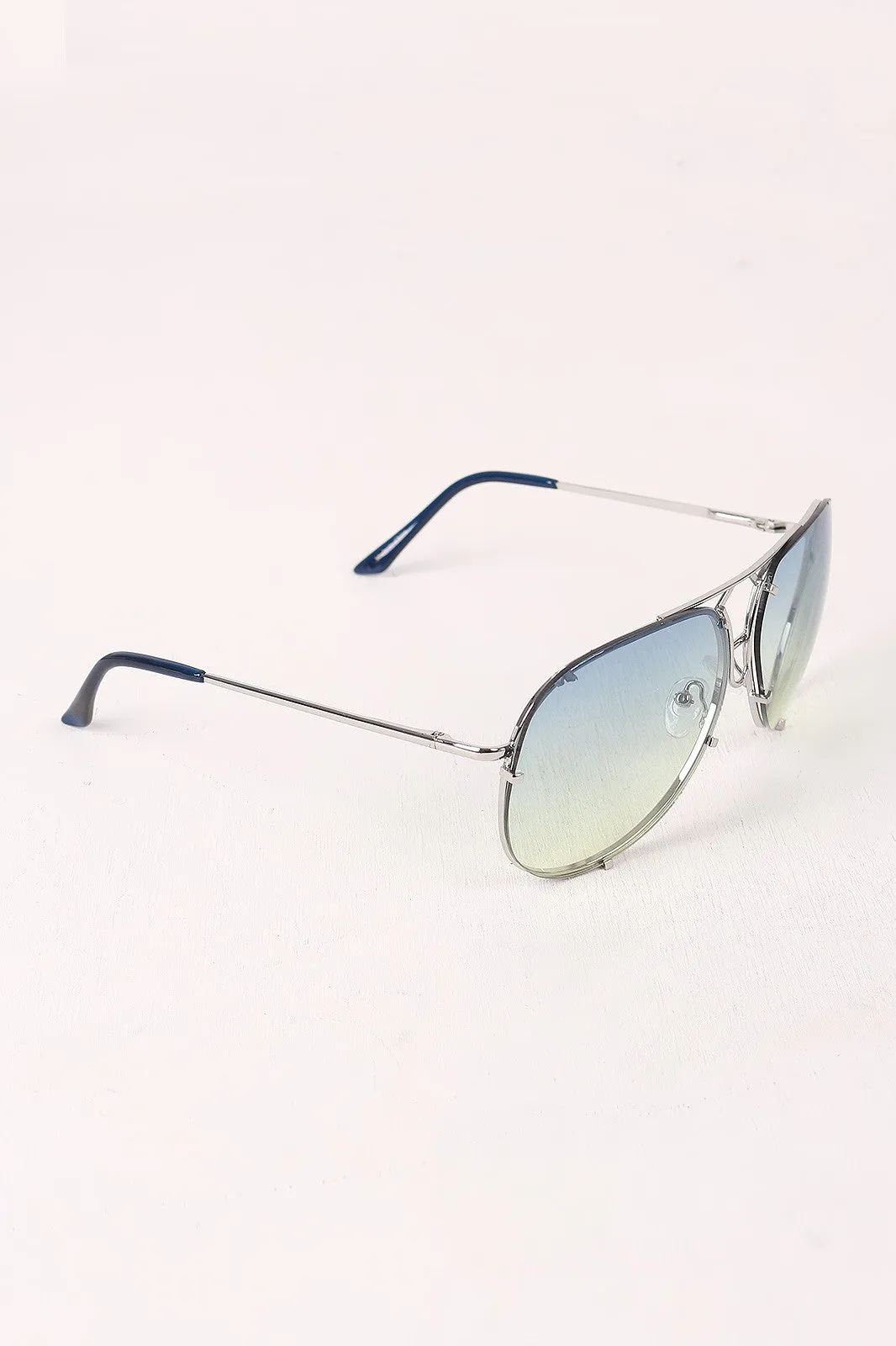 Wire Frame Gradient Aviator Sunglasses