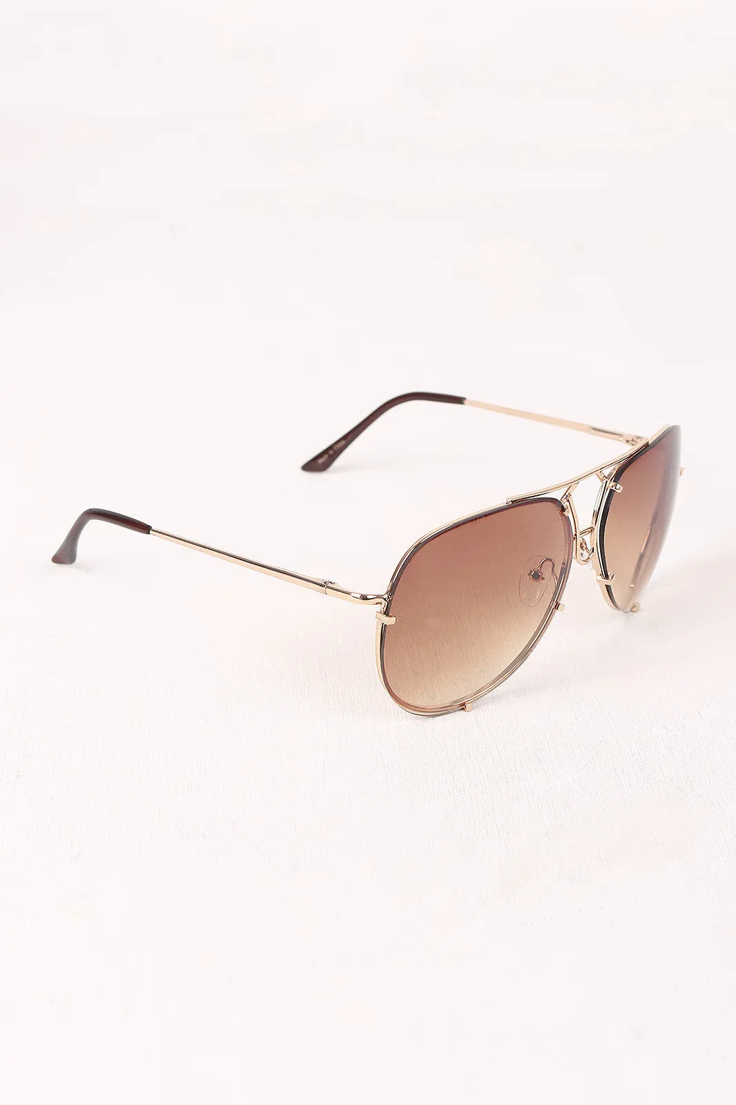 Wire Frame Gradient Aviator Sunglasses