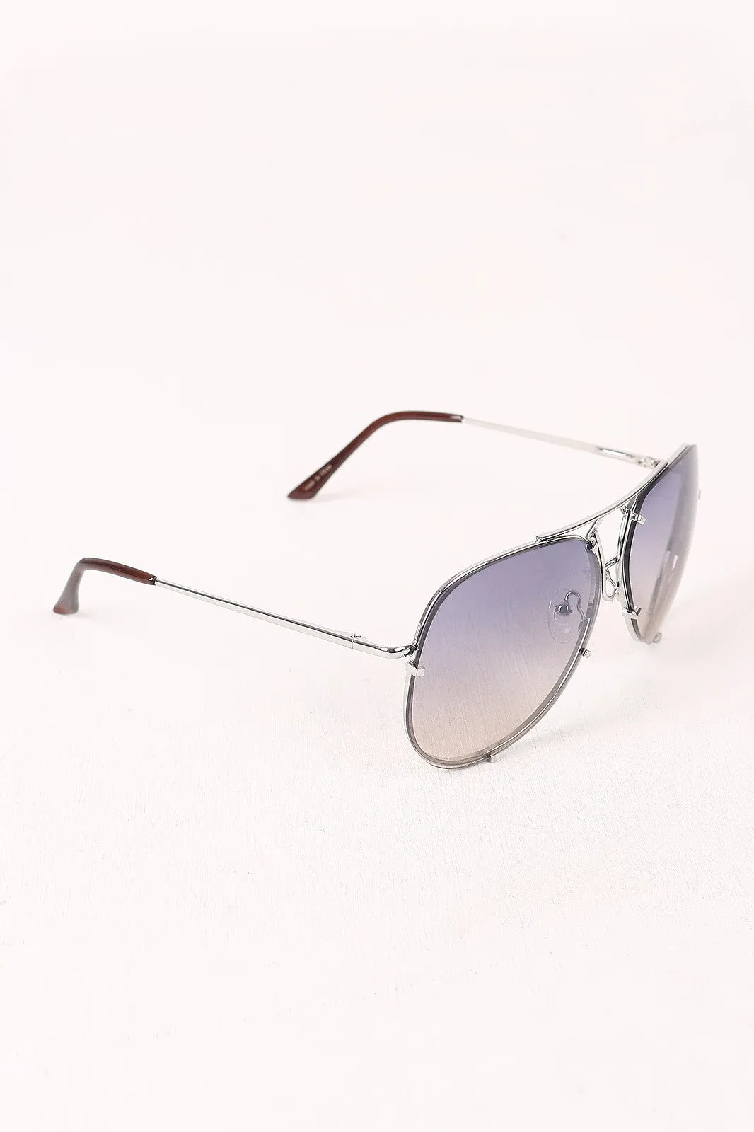 Wire Frame Gradient Aviator Sunglasses