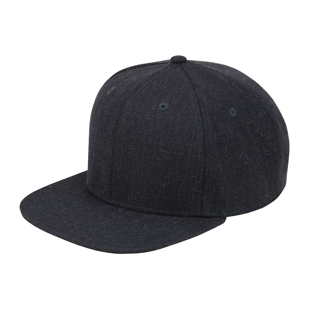 Wool Flat Bill Snapback Cap