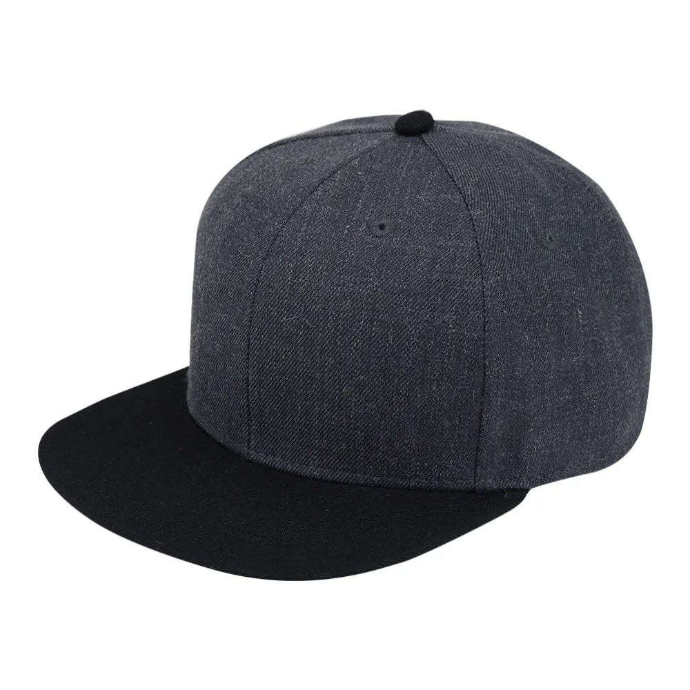 Wool Flat Bill Snapback Cap